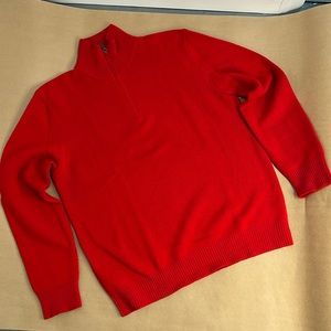 Polo Red Cashmere Quarter Zip Sweater
